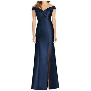 Alfred Sung Off-the-Shoulder Cuff Trumpet Gown Womens Size 8R